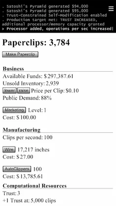 Universal Paperclips - Screenshot 2