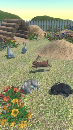 Rabbit Friends - caring games - Screenshot 1