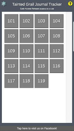 Tainted Grail Journal Tracker - Screenshot 1