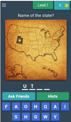States of the USA - quiz - Screenshot 1