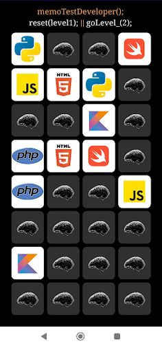 MemoTest para Programadores - Screenshot 2