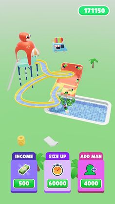 Idle water slide - Screenshot 3