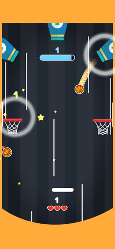 Bouncy Dunks : Fire Hoop Dunks - Screenshot 1