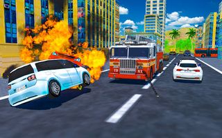 Flying Robot Fire Truck Game - Screenshot 1