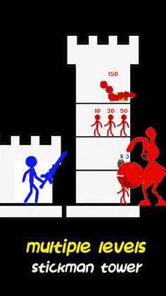 Stickman Tower Battles - Screenshot 2