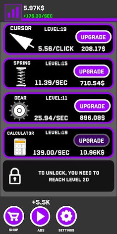 Clicker Mining - idle mine - Screenshot 3