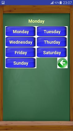 Les jours en anglais - Screenshot 2