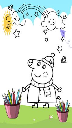 Pig coloring pepp game - Screenshot 1