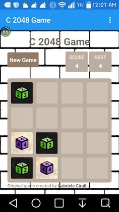 C 2048 Game - Screenshot 3