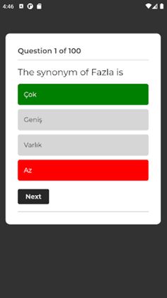 Turkish Vocabulary App Quiz - Screenshot 4