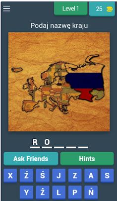 Mapa polityczna Europy - quiz - Screenshot 1