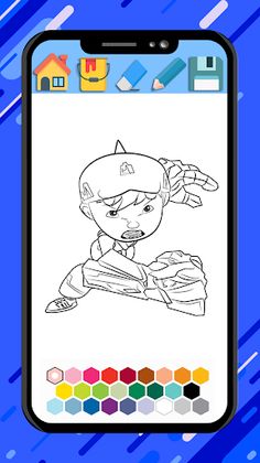 Boboiboy coloring cartoon game - Screenshot 1