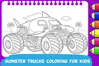 Monster Truck Coloring Book - Screenshot 1