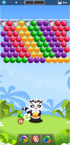 Bubble Shooter Game - Raccoon - Screenshot 1