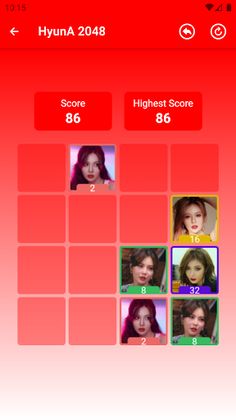 HyunA 2048 Game - Screenshot 4