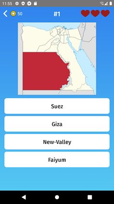 Egypt: Regions & Provinces Map - Screenshot 2