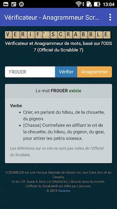 Verificateur anagrammeur scrab - Screenshot 4