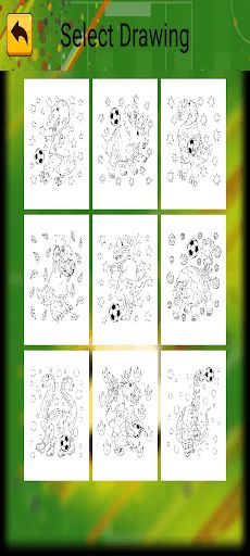 Dinosaur Football Coloring - Screenshot 3