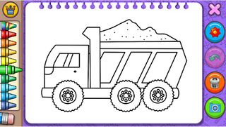 Dump Truck Coloring Book - Screenshot 2