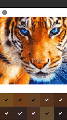 Tiger Lion Pixel Art Coloring - Screenshot 3