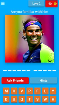 Guess Tennis star Players - Screenshot 2
