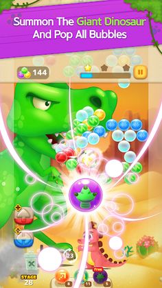 Bubble pop shooter dinosaur - Screenshot 1