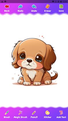 Puppy Dog Coloring Game - Screenshot 1