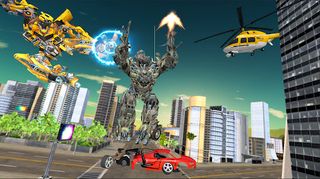 Flying Hero Robot Car Games - Screenshot 1