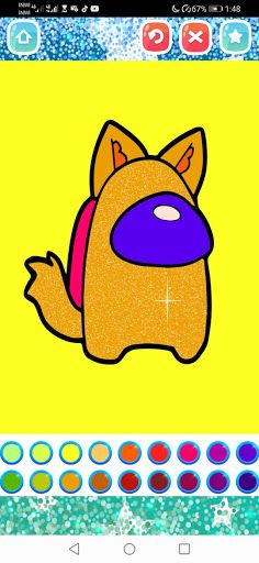 Glitter Among us Coloring Book - Screenshot 2