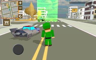 Blocky Hover Car: City Heroes - Screenshot 1