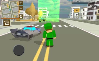 Blocky Hover Car: City Heroes - Screenshot 1