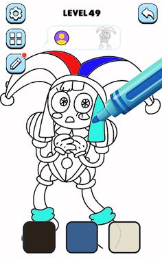 Pomni Digital Circus Coloring - Screenshot 1