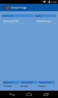 PF RPG Crafting Calculator - Screenshot 4