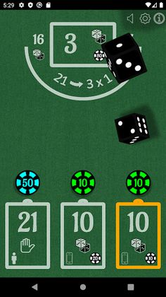 Black Jack with dice - Screenshot 2