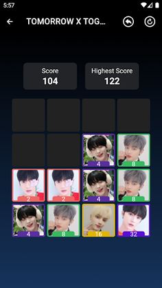 TOMORROW X TOGETHER 2048 Game - Screenshot 3
