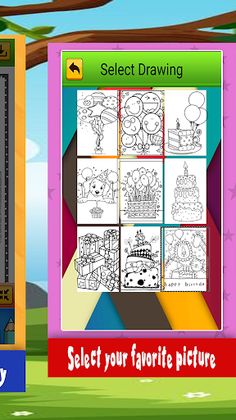 Birthday Cake Coloring Book - Screenshot 4
