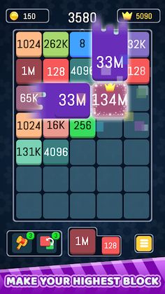 Merge Number Block - 2048 Game - Screenshot 2