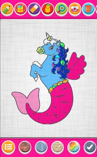 Coloring Rainbow Unicorn - Screenshot 2