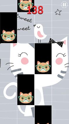 Cat Pink Piano Tiless - Screenshot 4