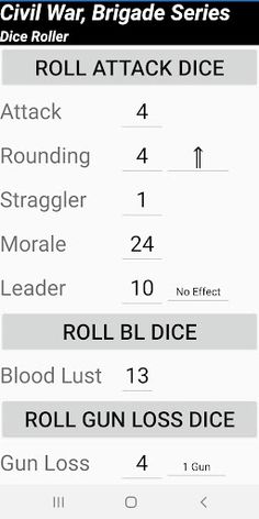 Civil War Brigade Series Dice  - Screenshot 2