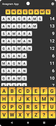 Anagram App - Screenshot 1