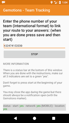 Gemotions Team Tracking - Screenshot 1