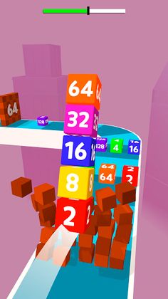 Merge Road Cube 2048 - Screenshot 1