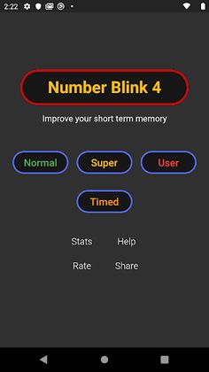 Number Blink 4 - Memory Game i - Screenshot 2