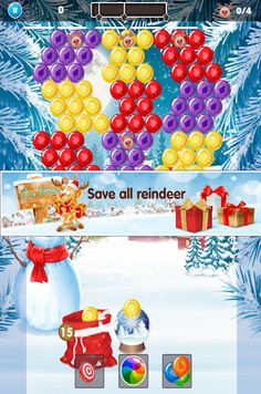 Reindeer Rescue - Bubble Shoot - Screenshot 4