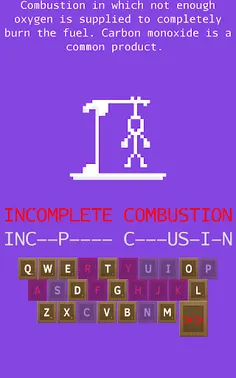 Chemistry Terms Hangman Test - Screenshot 4