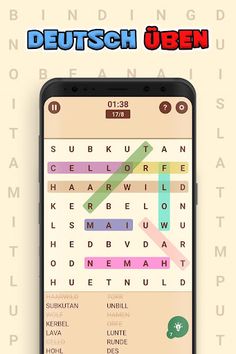 Practice German! Word Search - Screenshot 2