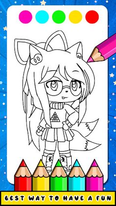 Gacha Anime Coloring Book Life - Screenshot 3