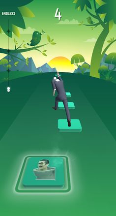 Toilet Tiles Hop Game - Screenshot 1