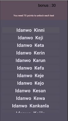 Yoruba-English Quiz - Screenshot 2